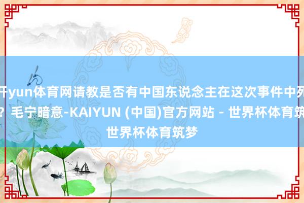 开yun体育网请教是否有中国东说念主在这次事件中死字?毛宁暗意-KAIYUN (中国)官方网站 - 世界杯体育筑梦