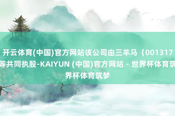 开云体育(中国)官方网站该公司由三羊马（001317）等共同执股-KAIYUN (中国)官方网站 - 世界杯体育筑梦