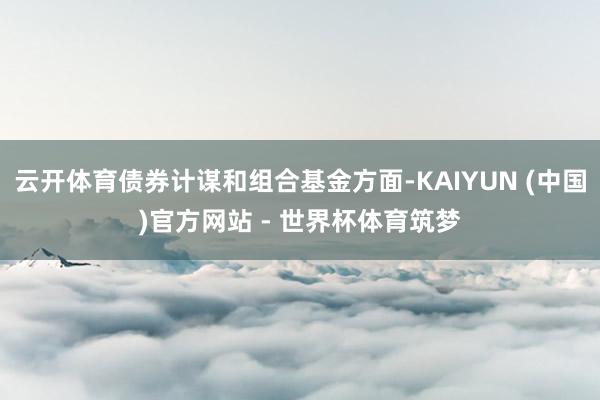 云开体育债券计谋和组合基金方面-KAIYUN (中国)官方网站 - 世界杯体育筑梦